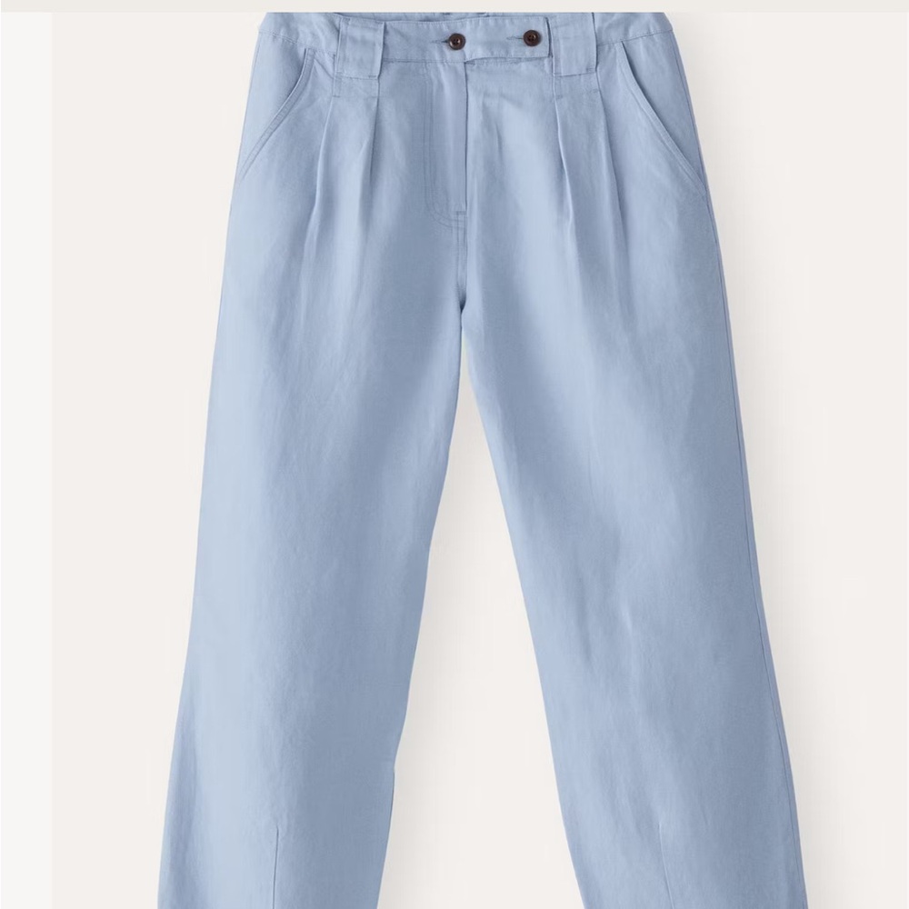 Poetry linen and silk trousers in Chambray Blue, size 10